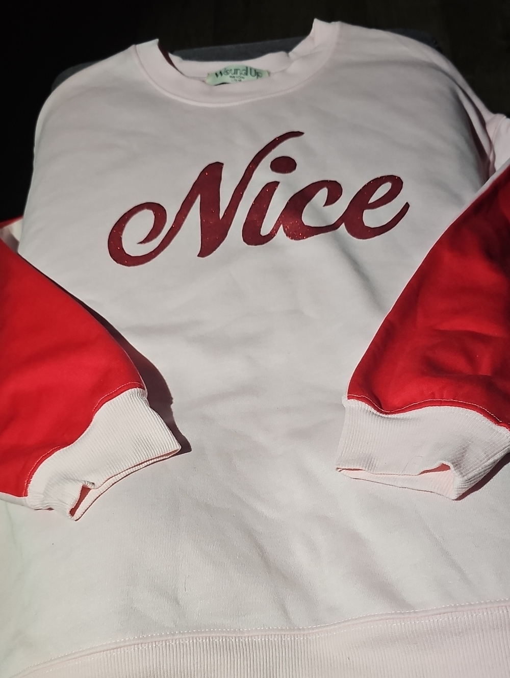 Wound Up Pink Red Sweatshirt Nice Naughty Large Never Worn Festive